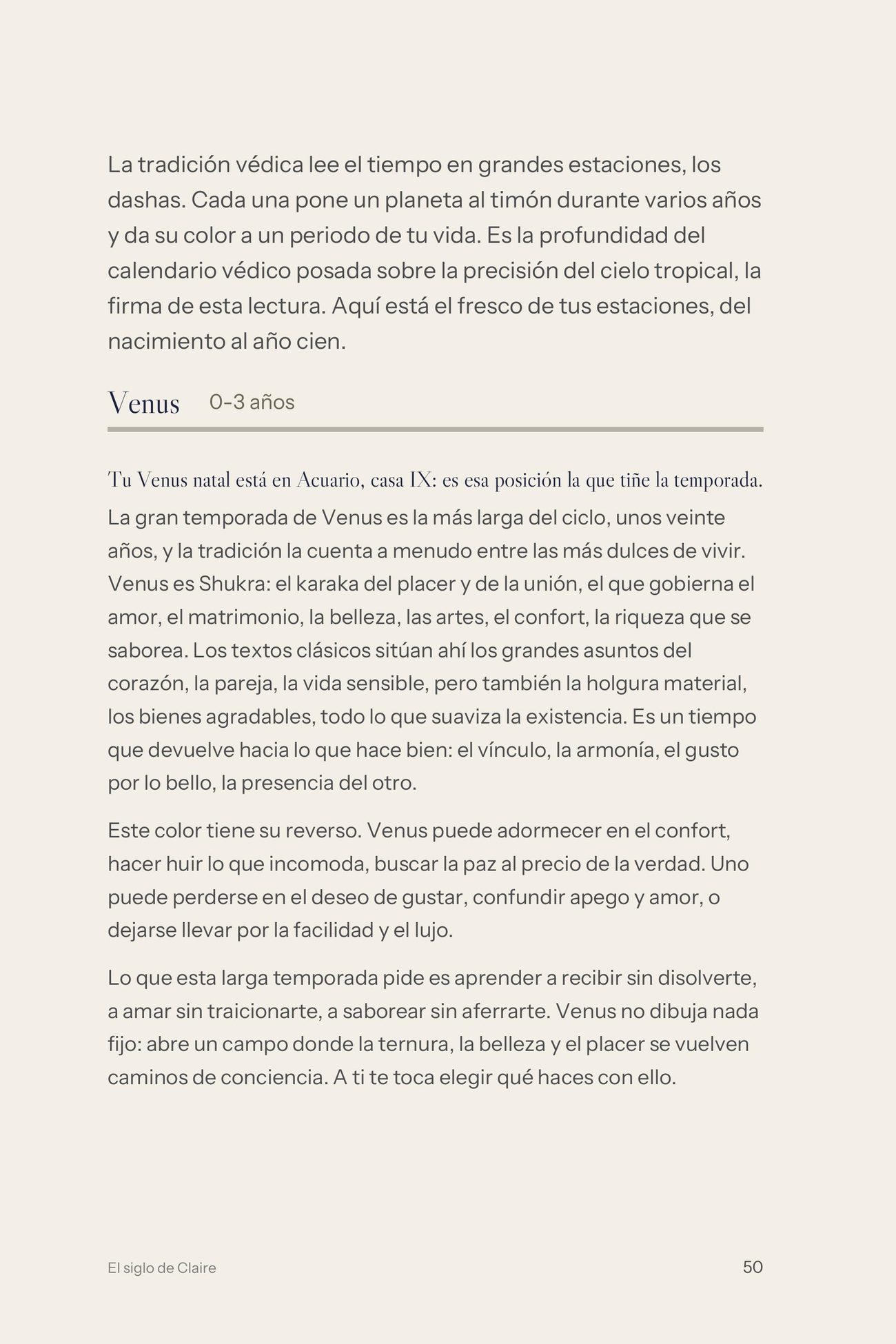 Una página real del interior del libro El Siglo